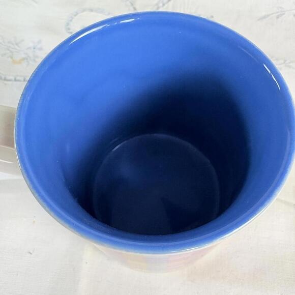 Vintage Enesco 1985 Pastel Easter‎ Colorful Checkered Mug Enesco Vintage 1980s - Picture 9 of 10